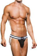 Prowler Jock Strap XL - Męskie majtki sportowe z otwartym tyłem, biało-czarne