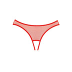 Obsessive Expose Allure - majtki z siateczki z koronką i kokardką
