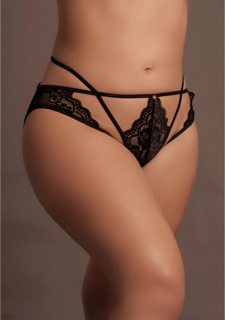 Le Desir Lena Plus Size - Majtki z koronką, model wycięty