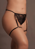 Le Desir Marie Plus Size - Koronkowe majtki z regulowaną podwiązką