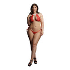 Le Desir Angel Plus Size komplet bielizny czerwony, koronka 1XL-3XL