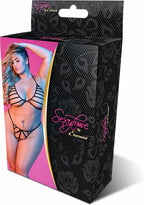 Magic Silk Exposed Komplet Plus Size biustonosz halter + stringi