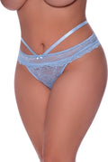 Magic Silk Exposed Plus Size majtki z koronką i wycięciem czerwone