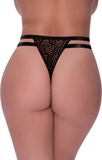 Magic Silk Exposed Cheeky majtki plus size z elastycznymi paskami