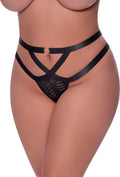 Magic Silk Exposed Cheeky majtki plus size z elastycznymi paskami