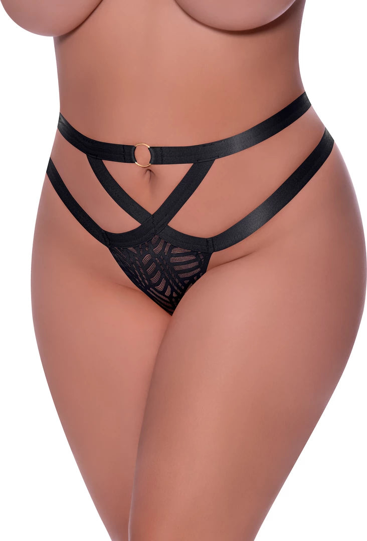 Magic Silk Exposed Cheeky majtki plus size z elastycznymi paskami