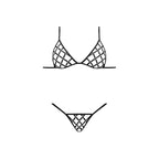 Magic Silk Orthia komplet siateczkowy z ćwiekami plus size czarny