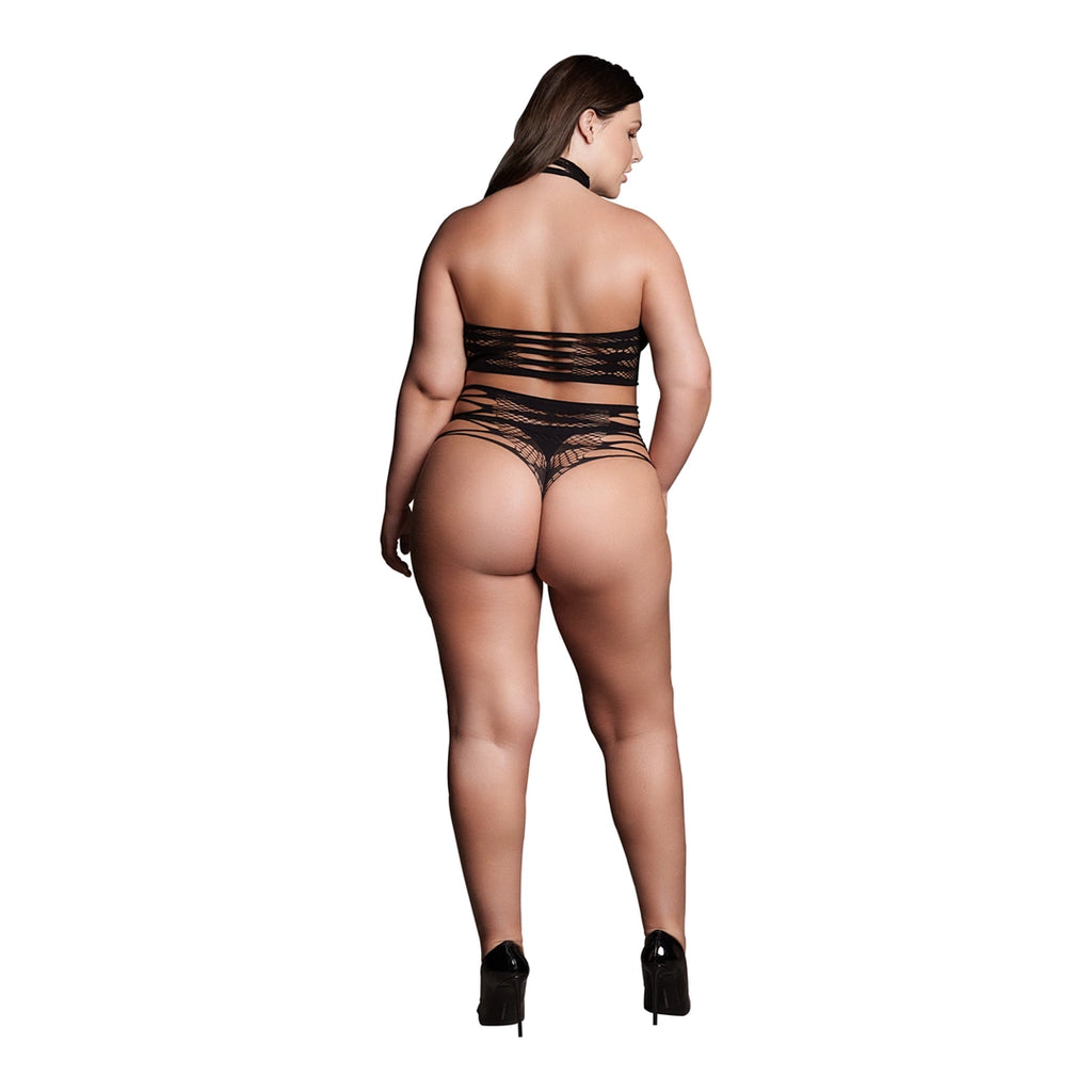 El Desir Carpo Plus Size komplet dwuczęściowy XL-XXXXL czarny